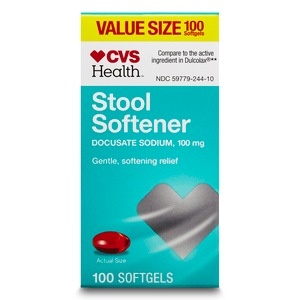 slide 1 of 1, CVS Health Stool Softener Liquid Gels Value Size, 100 ct