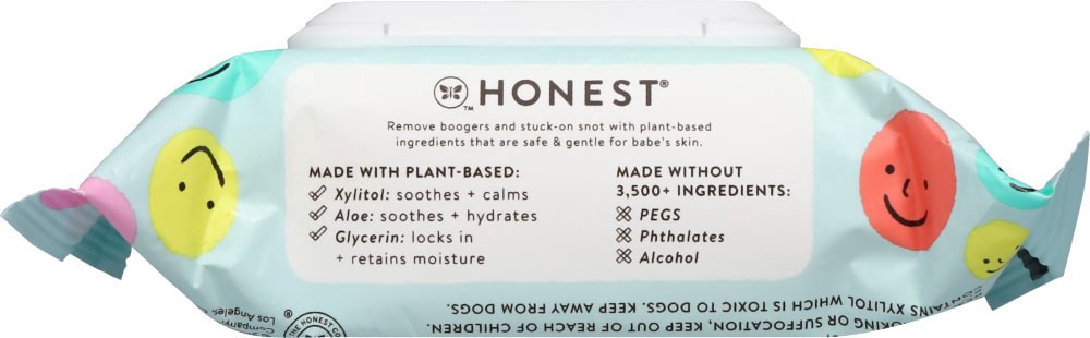 slide 4 of 4, The Honest Company Nose + Face Wipes, 30 ct