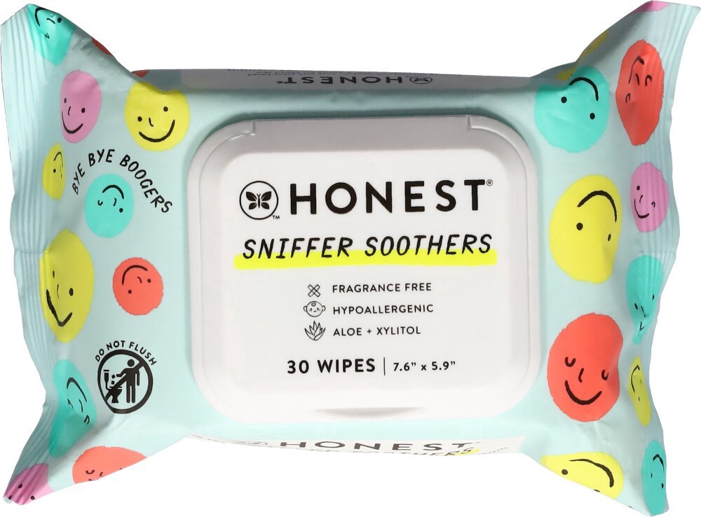 slide 3 of 4, The Honest Company Nose + Face Wipes, 30 ct