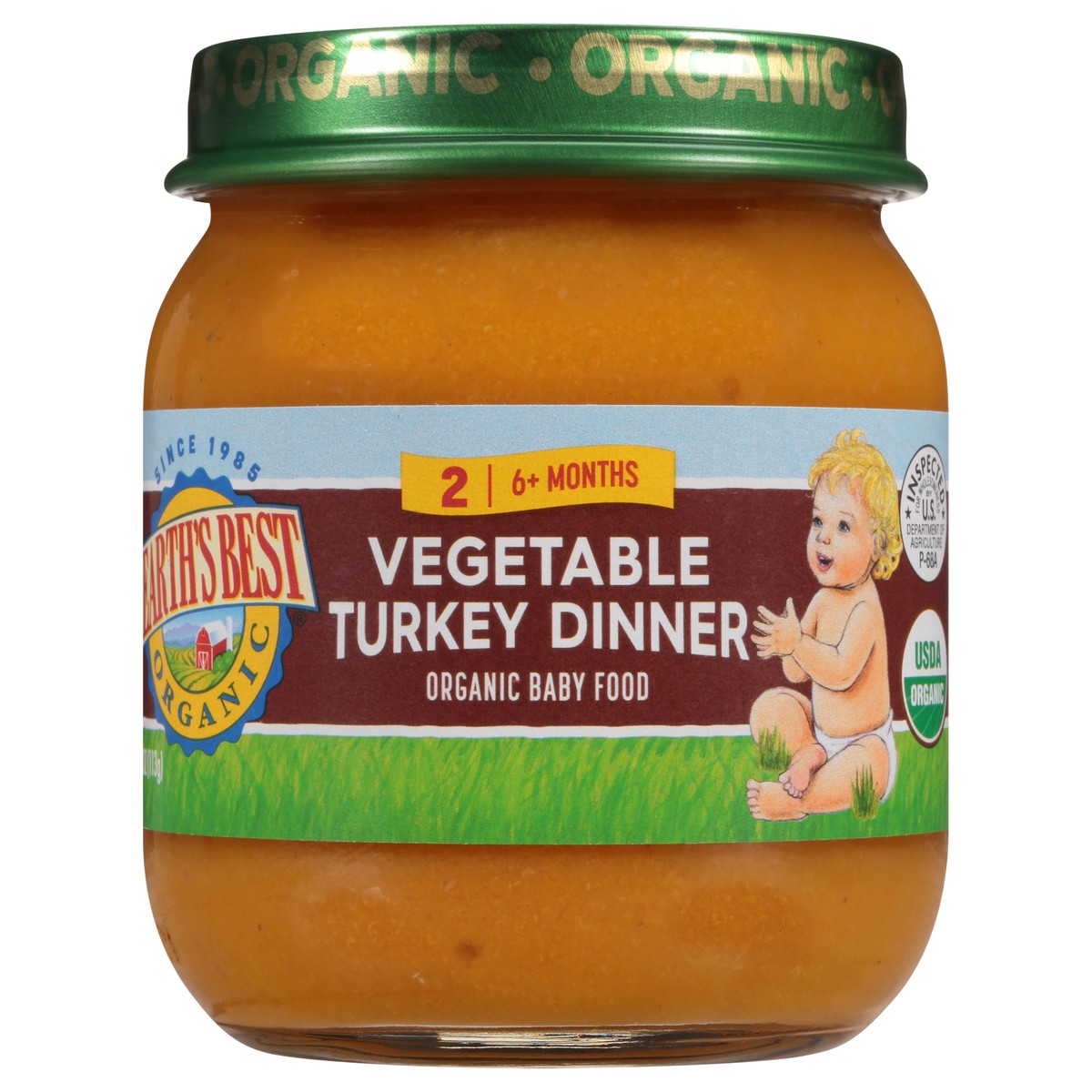 slide 1 of 7, Earth's Best Vegetable Turkey Dinner Baby Food, 4 oz