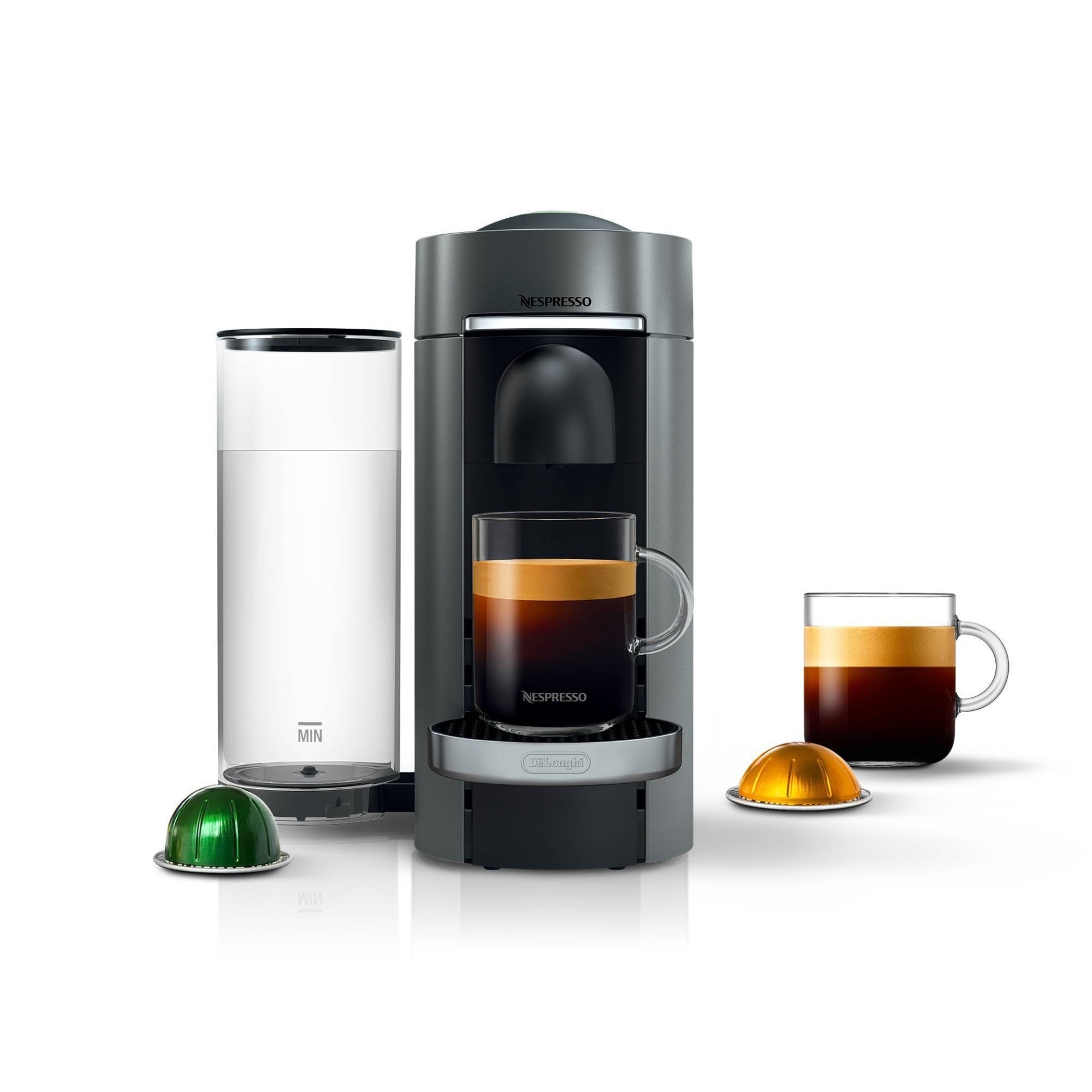 slide 1 of 1, Nespresso Vertuo Plus Deluxe Coffee Maker and Espresso Machine by DeLonghi - Titan, 1 ct