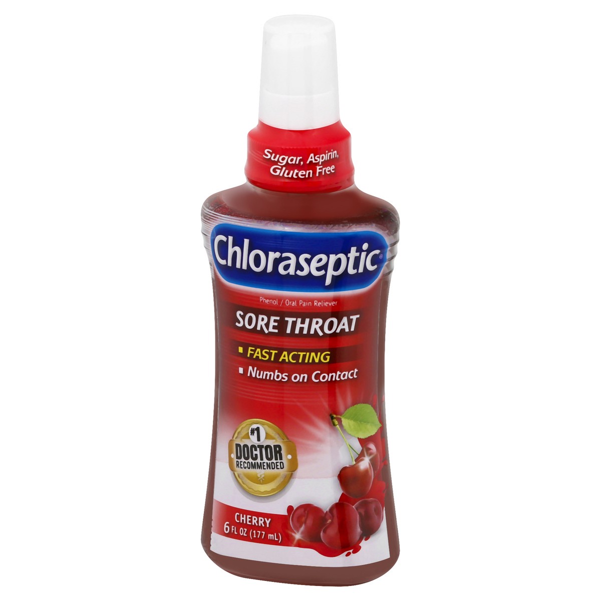 slide 2 of 9, Chloraseptic Sore Throat Spray, Cherry Flavor Throat Remedy, 6 fl oz, 6 fl oz