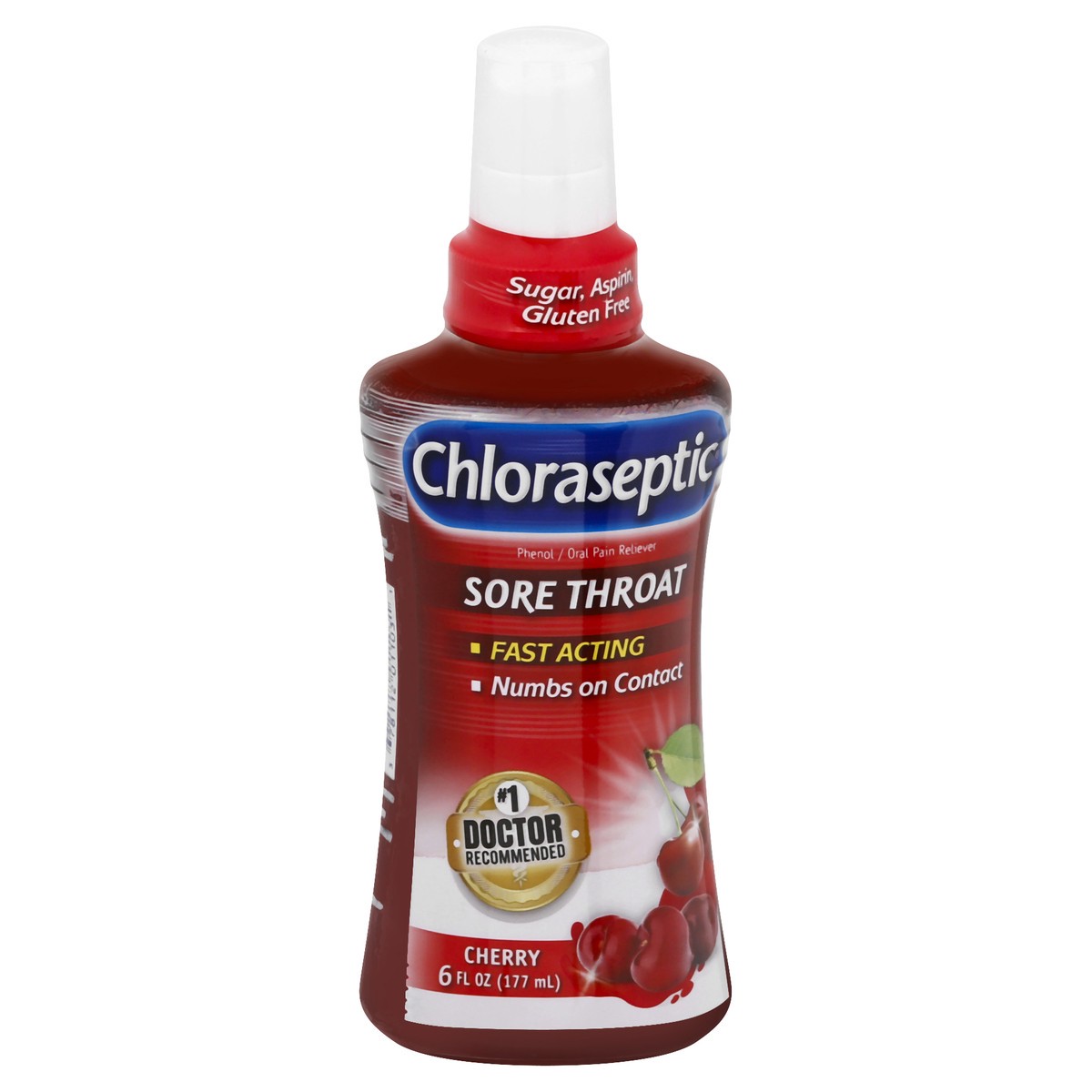 slide 1 of 9, Chloraseptic Sore Throat Spray, Cherry Flavor Throat Remedy, 6 fl oz, 6 fl oz