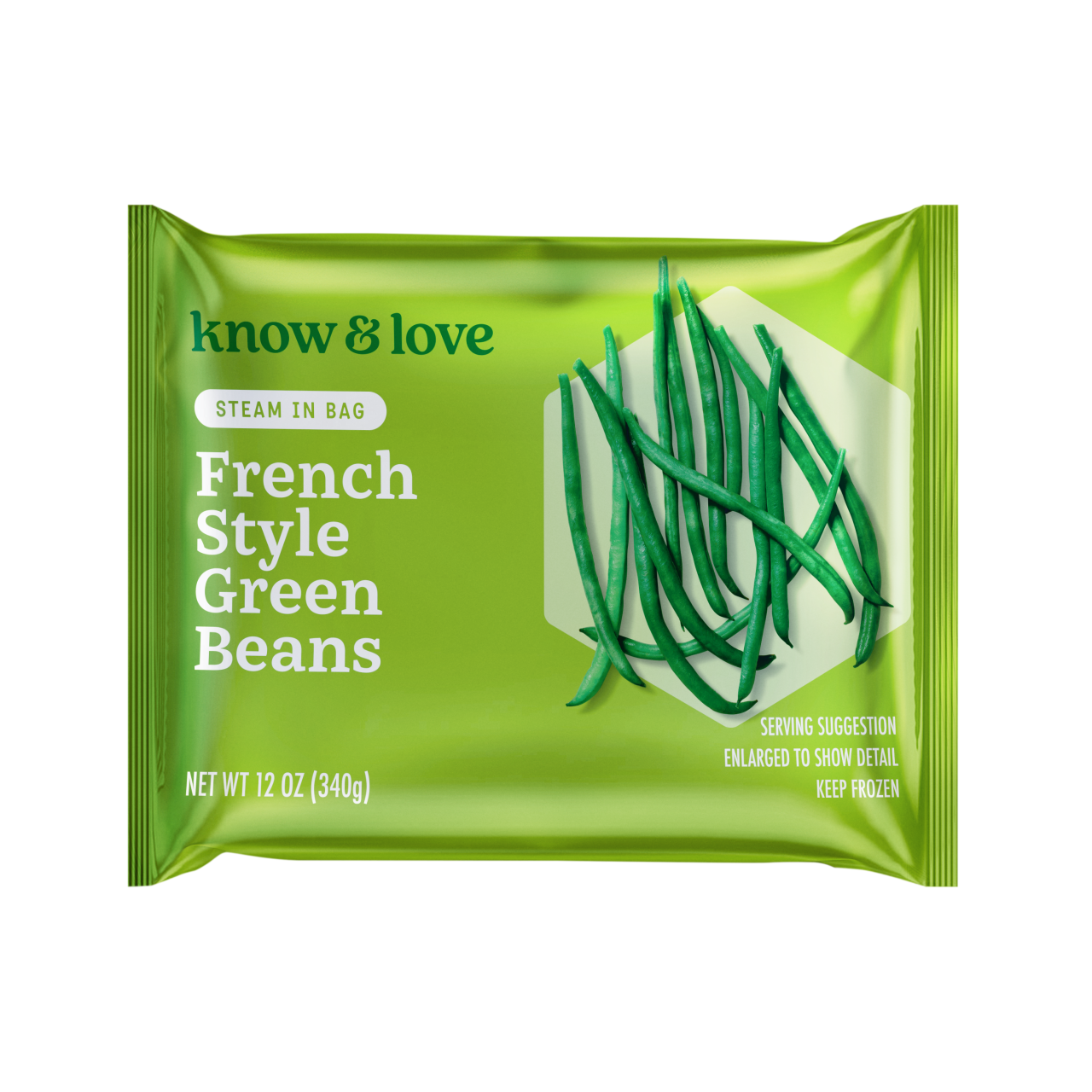 slide 1 of 1, know & love Steam French Green Bean 12 Ounces, 12 oz