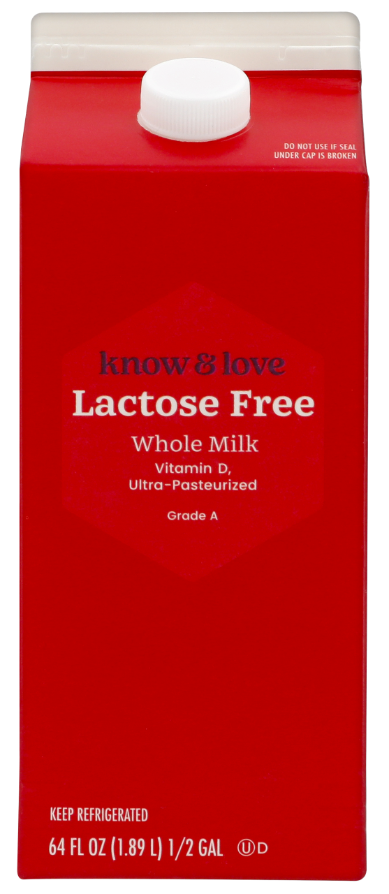 slide 1 of 1, know & love Whole Lactose Free Milk 64 Ounces, 64 oz