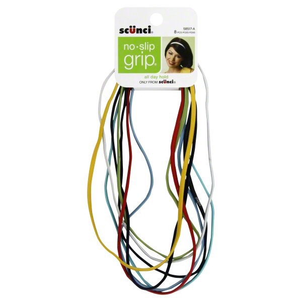 slide 1 of 1, scünci No-Slip Grip Headwrap - Assorted Colors, 8 ct