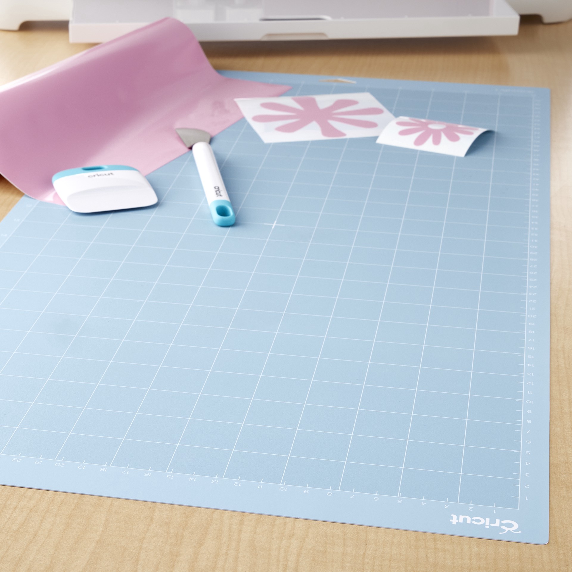 slide 3 of 3, Cricut Lightgrip Cutting Mat, 12" X 24", 12 in x 24 in