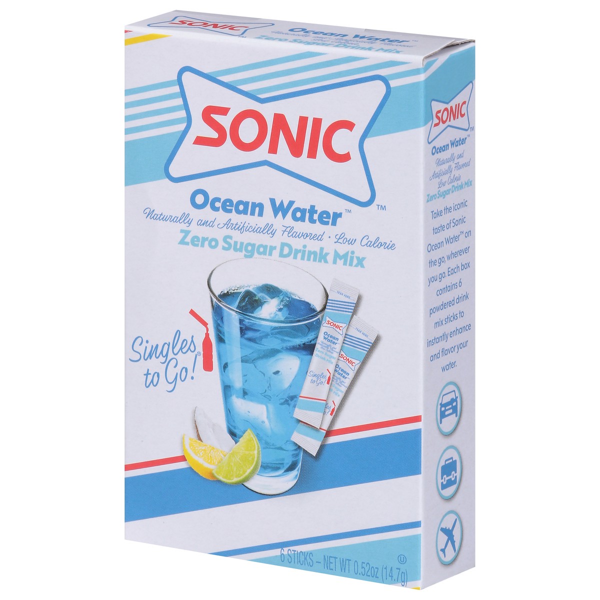 slide 5 of 14, Sonic Singles to Go! Zero Sugar Ocean Water Drink Mix 6 ea, 6 ct