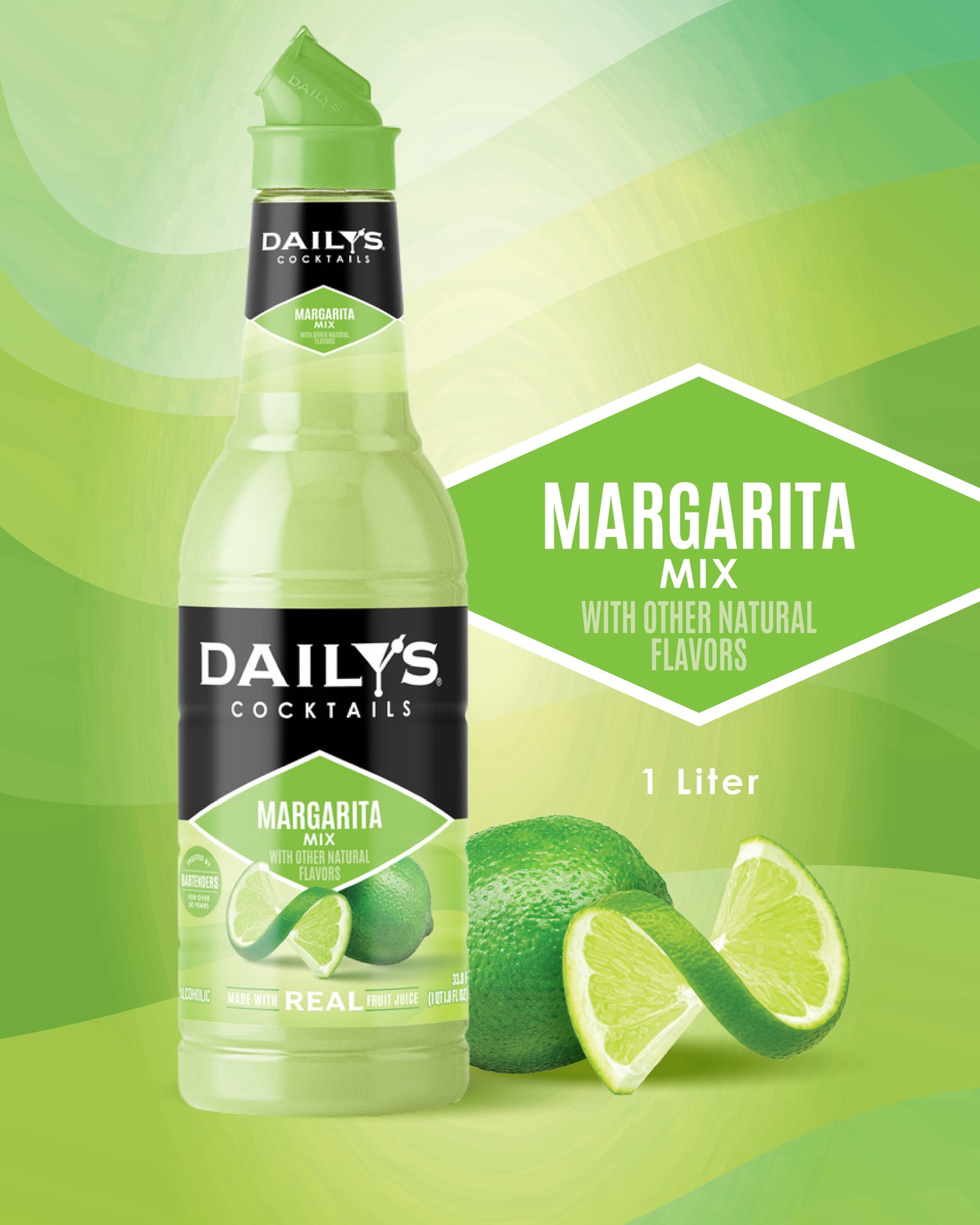 slide 1 of 9, Daily's Margarita Mix 33.8 oz, 33.8 oz