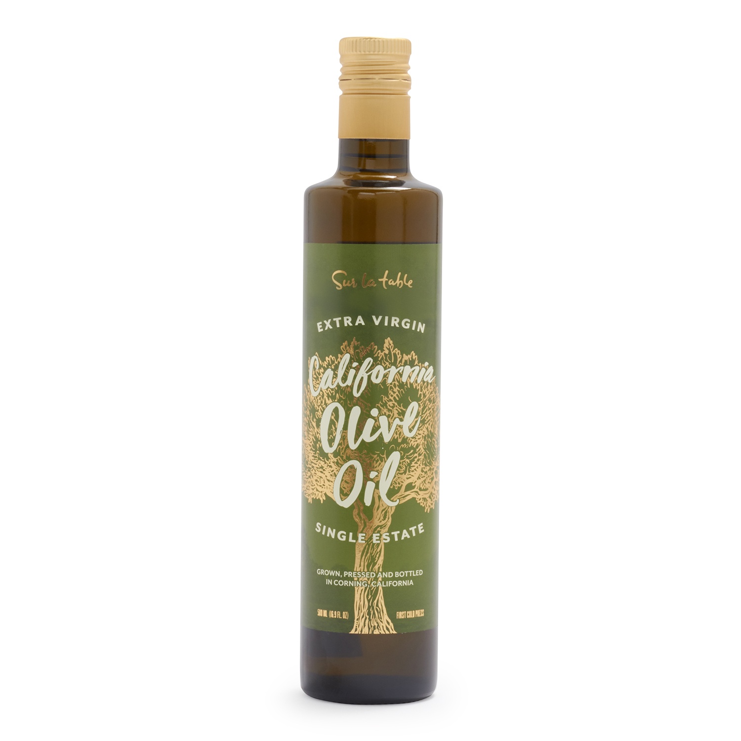 slide 1 of 1, Sur La Table California Extra Virgin Olive Oil, Green, 500 ml