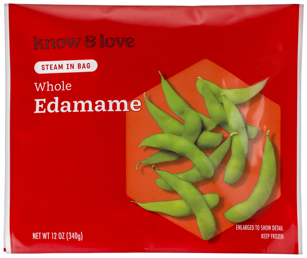 slide 1 of 1, know & love Steam Whole Edamame 12 Ounces, 12 oz
