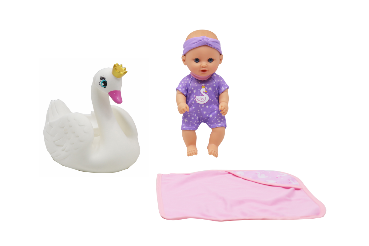 slide 1 of 17, Baby Tender Heart Water Time Fun Baby Doll with Toy, 10", 10 in