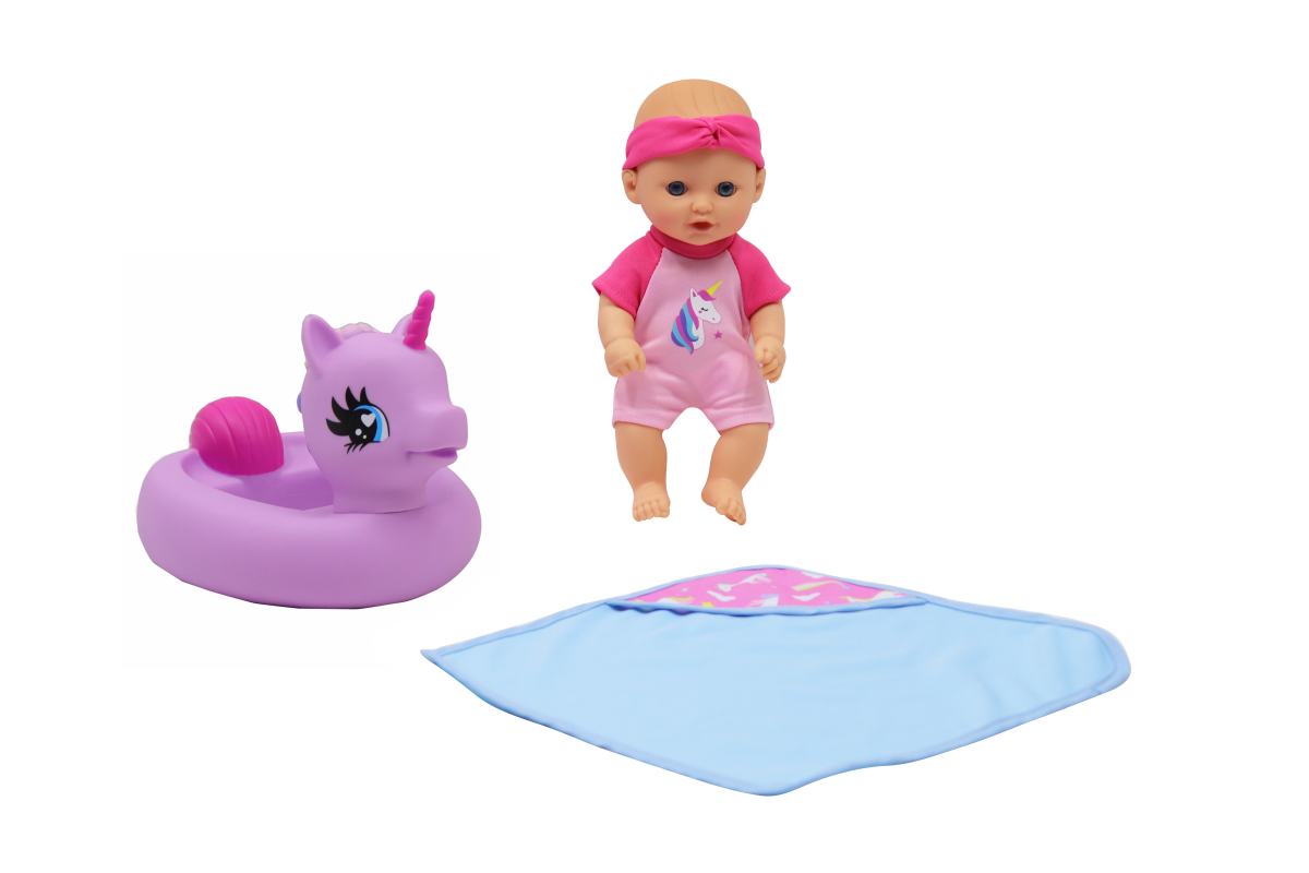 slide 10 of 17, Baby Tender Heart Water Time Fun Baby Doll with Toy, 10", 10 in