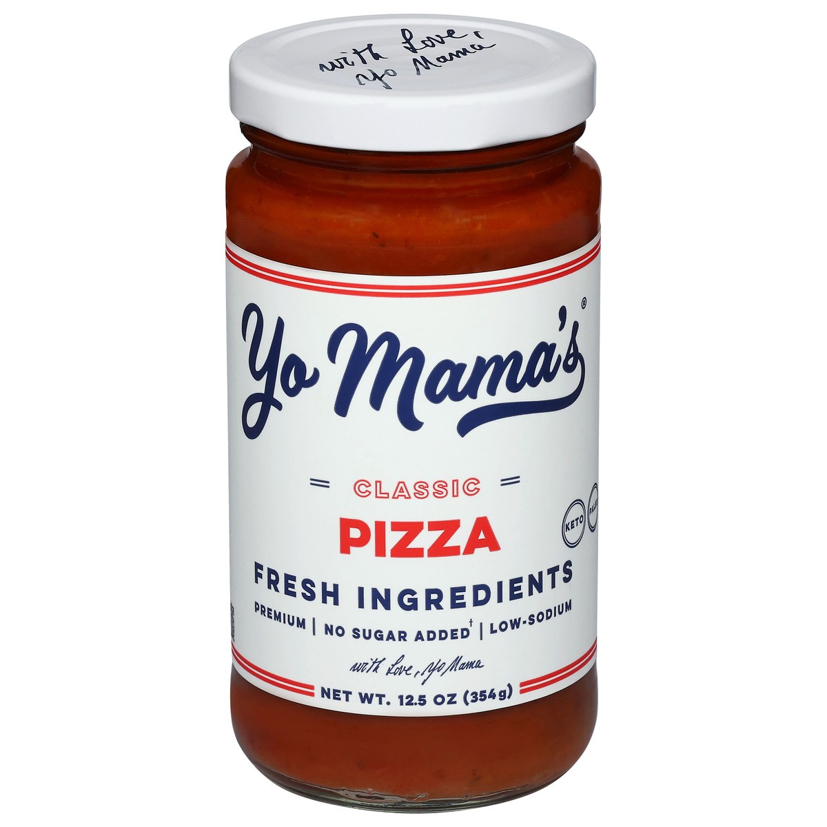 slide 1 of 13, Yo Mama's Classic Pizza Sauce 12.5 oz, 12.5 oz