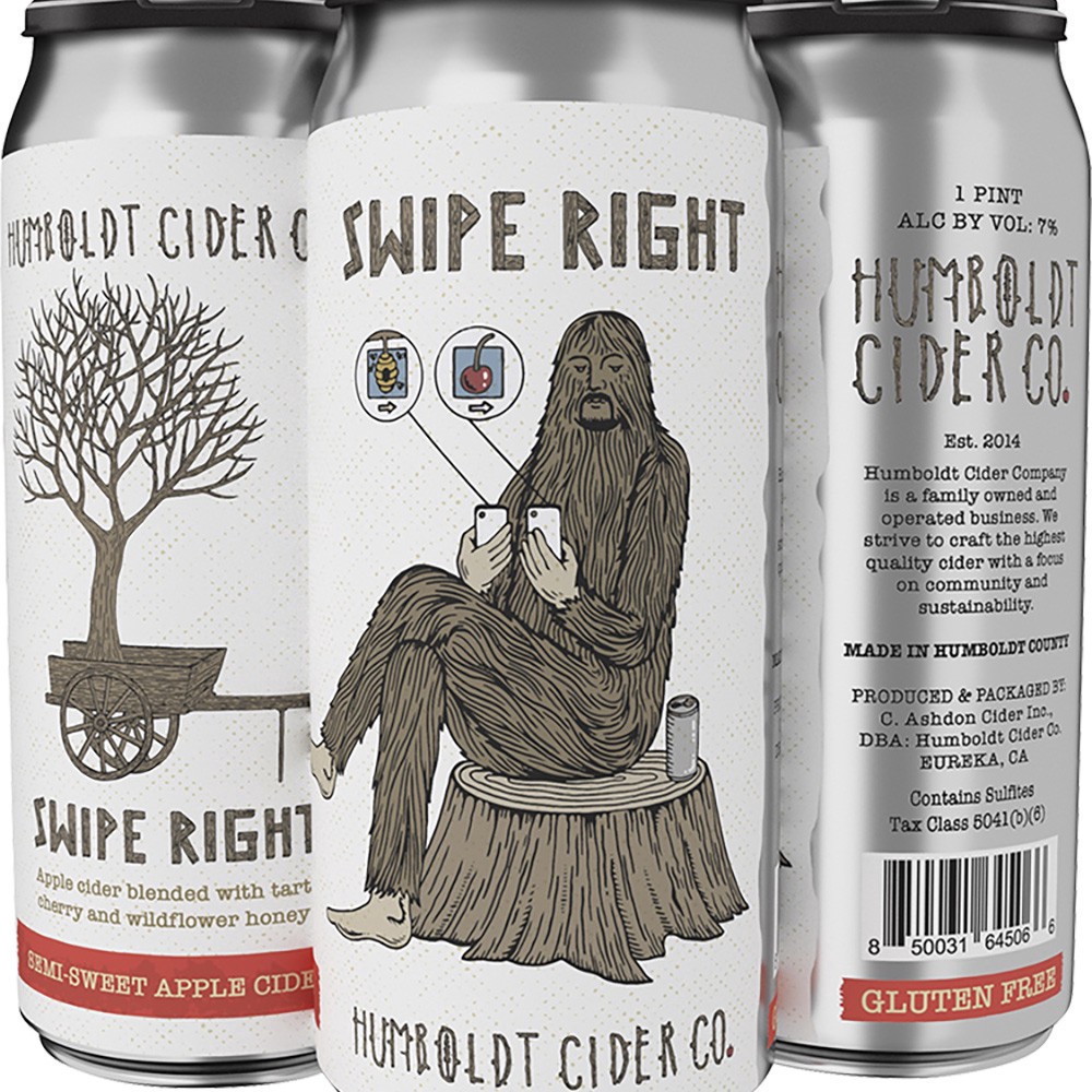 slide 1 of 1, Humboldt Cider Company Humboldt Swipe Right Cider, 4 ct; 16 oz