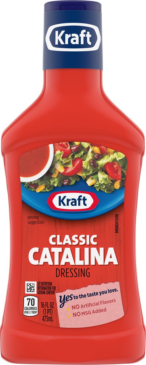 slide 6 of 9, Kraft Classic Catalina Salad Dressing, 16 fl oz Bottle, 16 fl oz