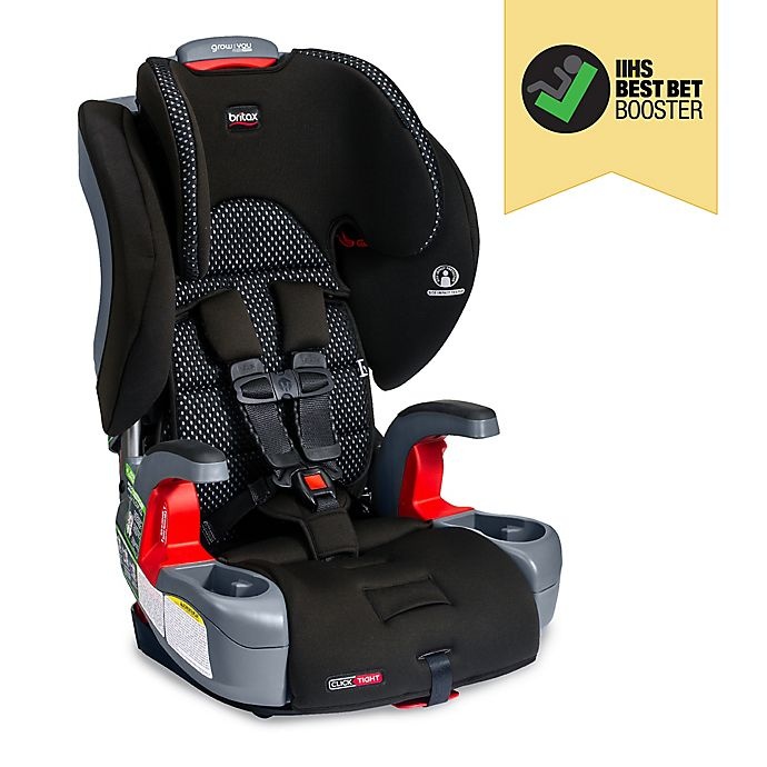 slide 2 of 19, Britax Grow With You ClickTight Cool Flow Harness-2-Booster Car Seat - Grey, 1 ct