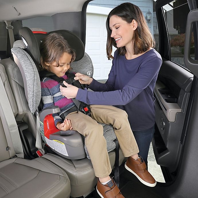 slide 3 of 19, Britax Grow With You ClickTight Cool Flow Harness-2-Booster Car Seat - Grey, 1 ct