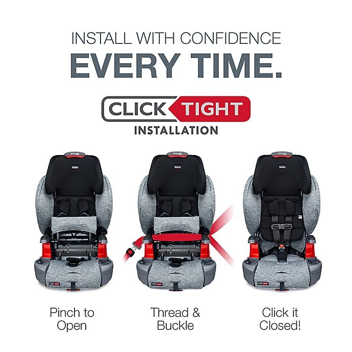 slide 12 of 19, Britax Grow With You ClickTight Cool Flow Harness-2-Booster Car Seat - Grey, 1 ct