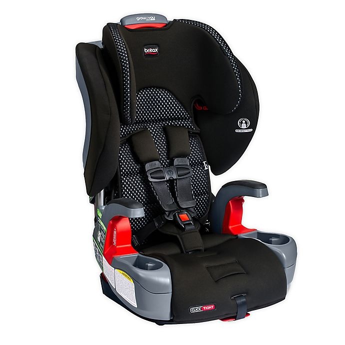 slide 1 of 19, Britax Grow With You ClickTight Cool Flow Harness-2-Booster Car Seat - Grey, 1 ct