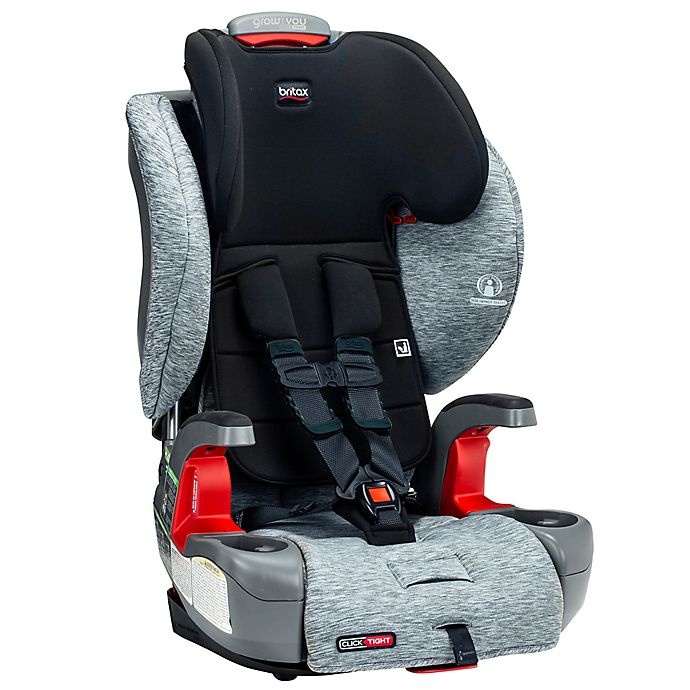 slide 7 of 19, Britax Grow With You ClickTight Cool Flow Harness-2-Booster Car Seat - Grey, 1 ct