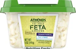 Athenos Fat Free Crumbled Traditional Feta Cheese 5 oz