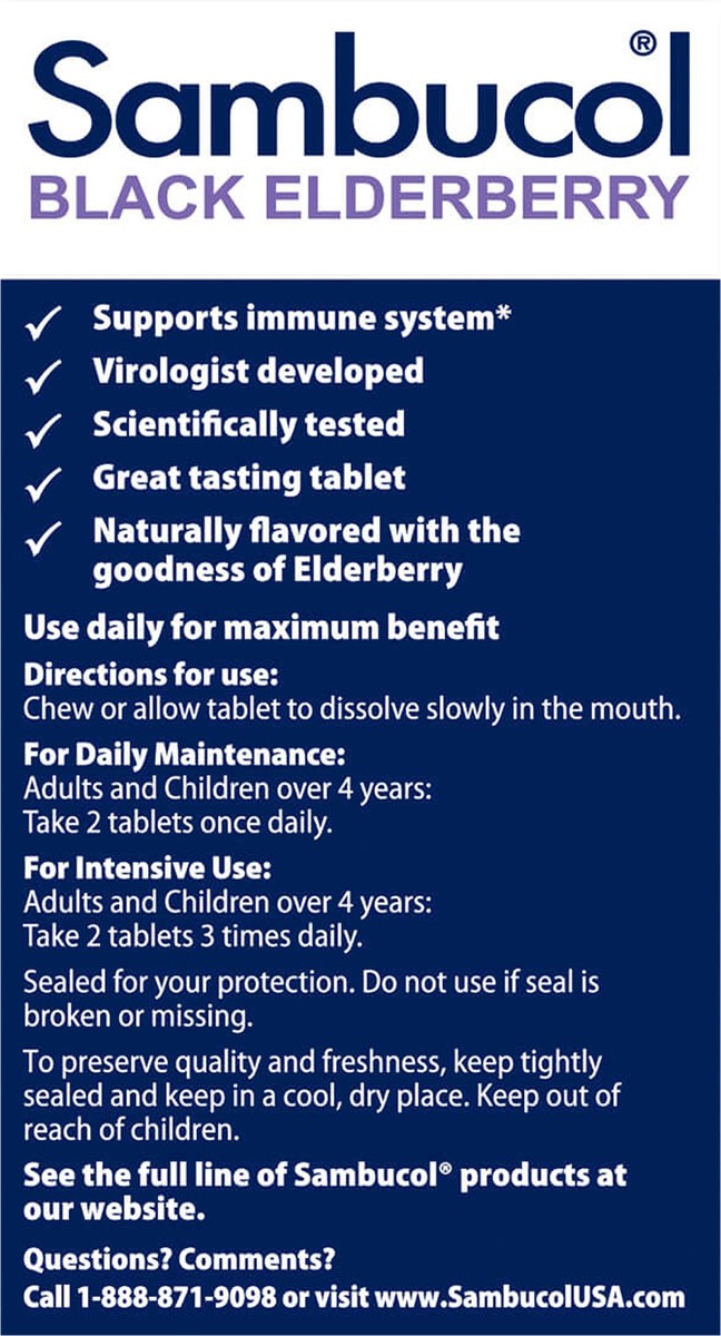 slide 8 of 10, Sambucol Original Chewable Tablets 30ct, 30 ct