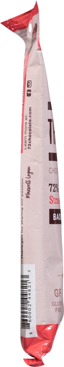 slide 11 of 13, The 72 Chocolate Collection 72% Dark Chocolate Strawberry Baobab Bites 1.5 oz, 1.5 oz