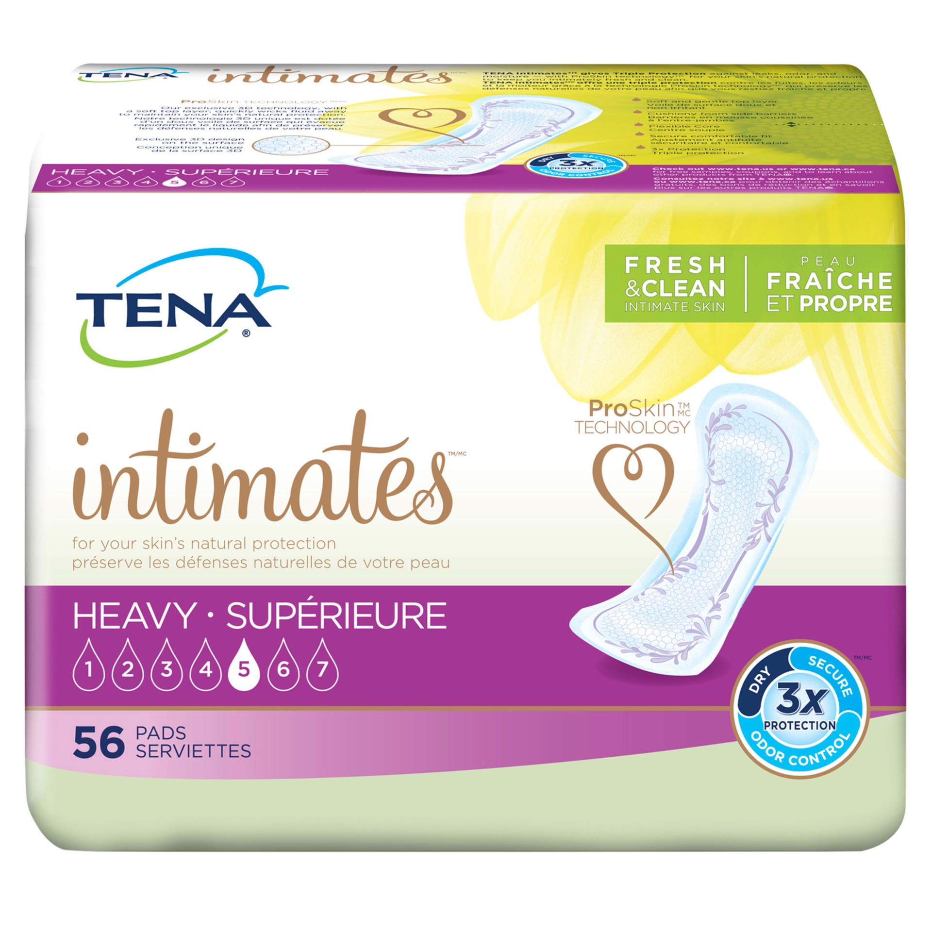 slide 3 of 4, Tena Intimates Heavy Regular Incontinence Pad for Women, 56 Count, 56 ct