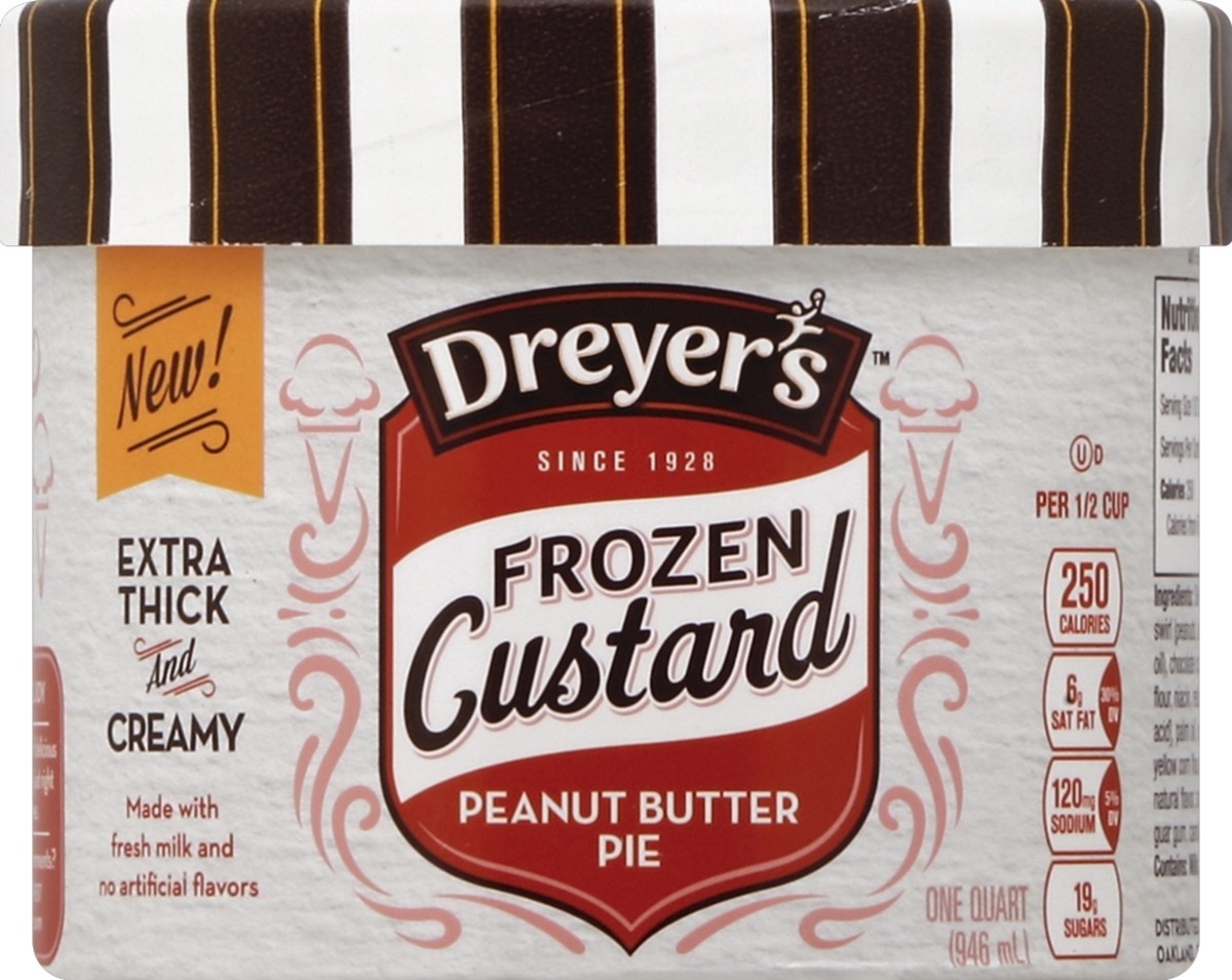 slide 3 of 3, Dreyer's Peanut Butter Pie Frozen Custard, 32 oz