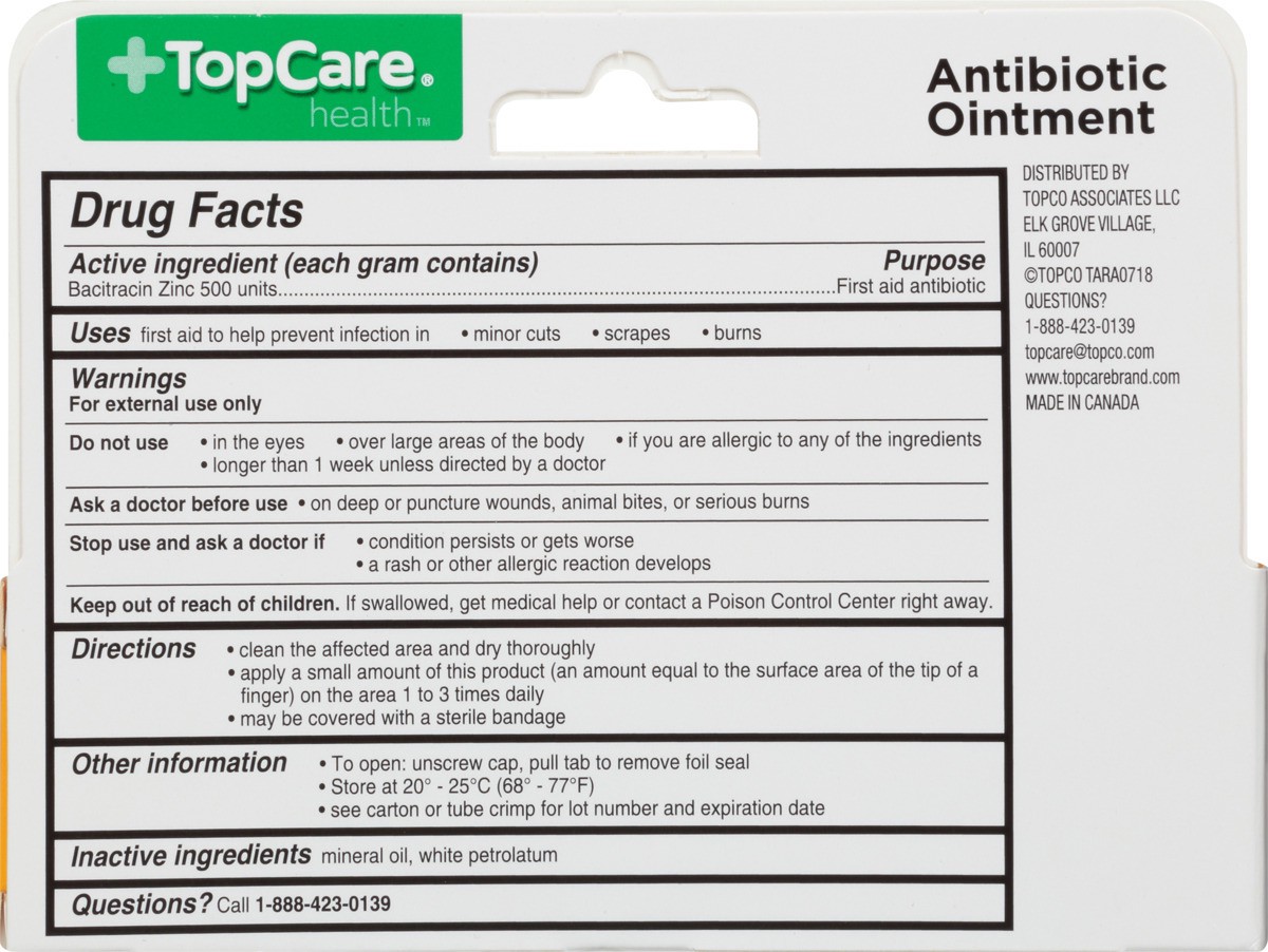 slide 8 of 11, TopCare Bacitracin Zinc Ointment 1 Oz, 1 oz