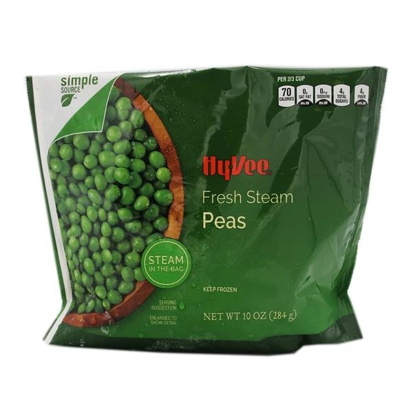 slide 1 of 1, Hy-Vee Fresh Steam Peas, 10 oz