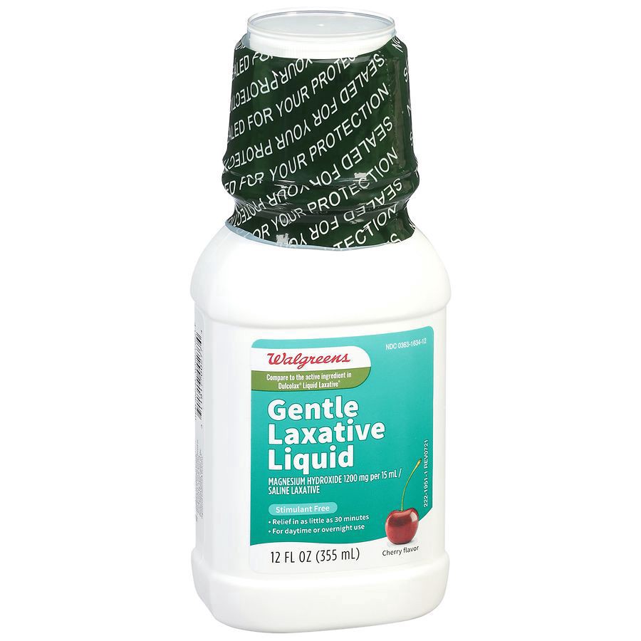 slide 3 of 5, Walgreens Gentle Laxative Liquid Cherry, 12 oz