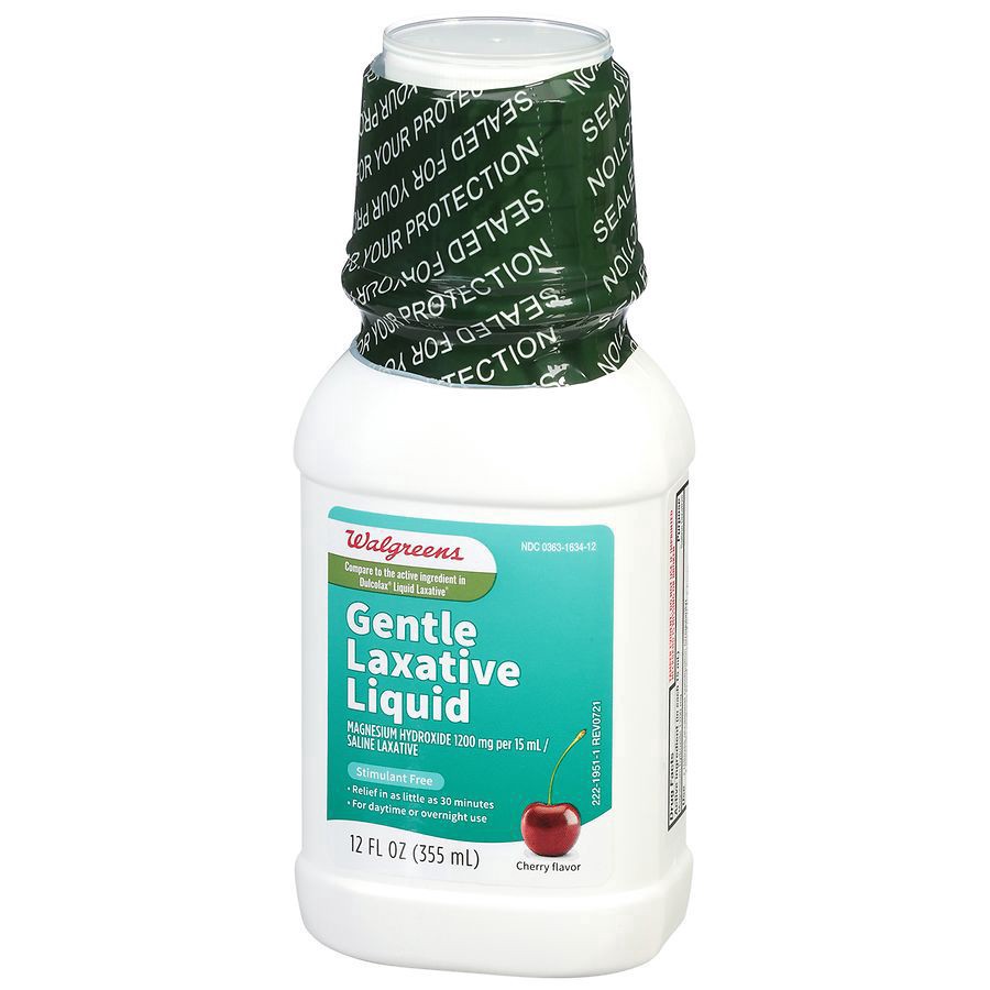 slide 4 of 5, Walgreens Gentle Laxative Liquid Cherry, 12 oz