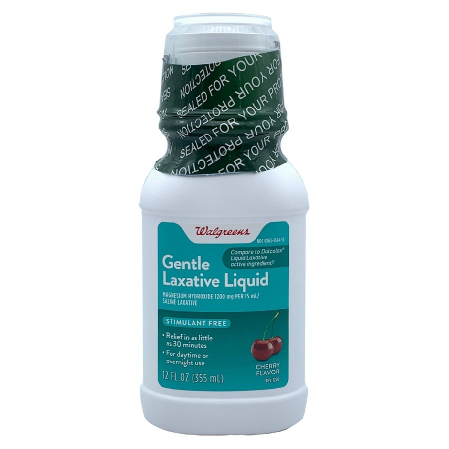 slide 1 of 1, Walgreens Gentle Laxative Liquid Cherry, 12 oz