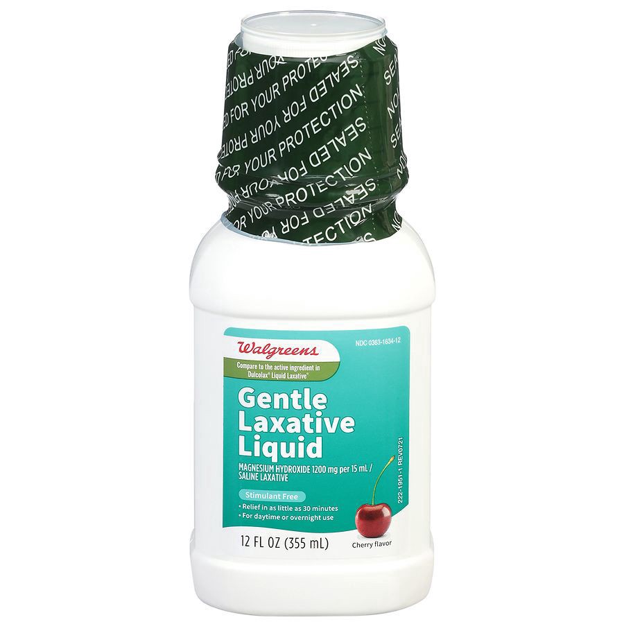 slide 1 of 5, Walgreens Gentle Laxative Liquid Cherry, 12 oz