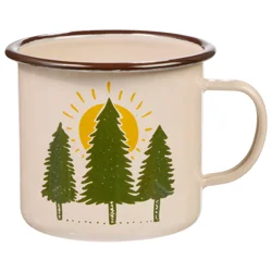 Lake & Trail 24 Oz Camp Scene Enamel Mug Set - 2 Pack