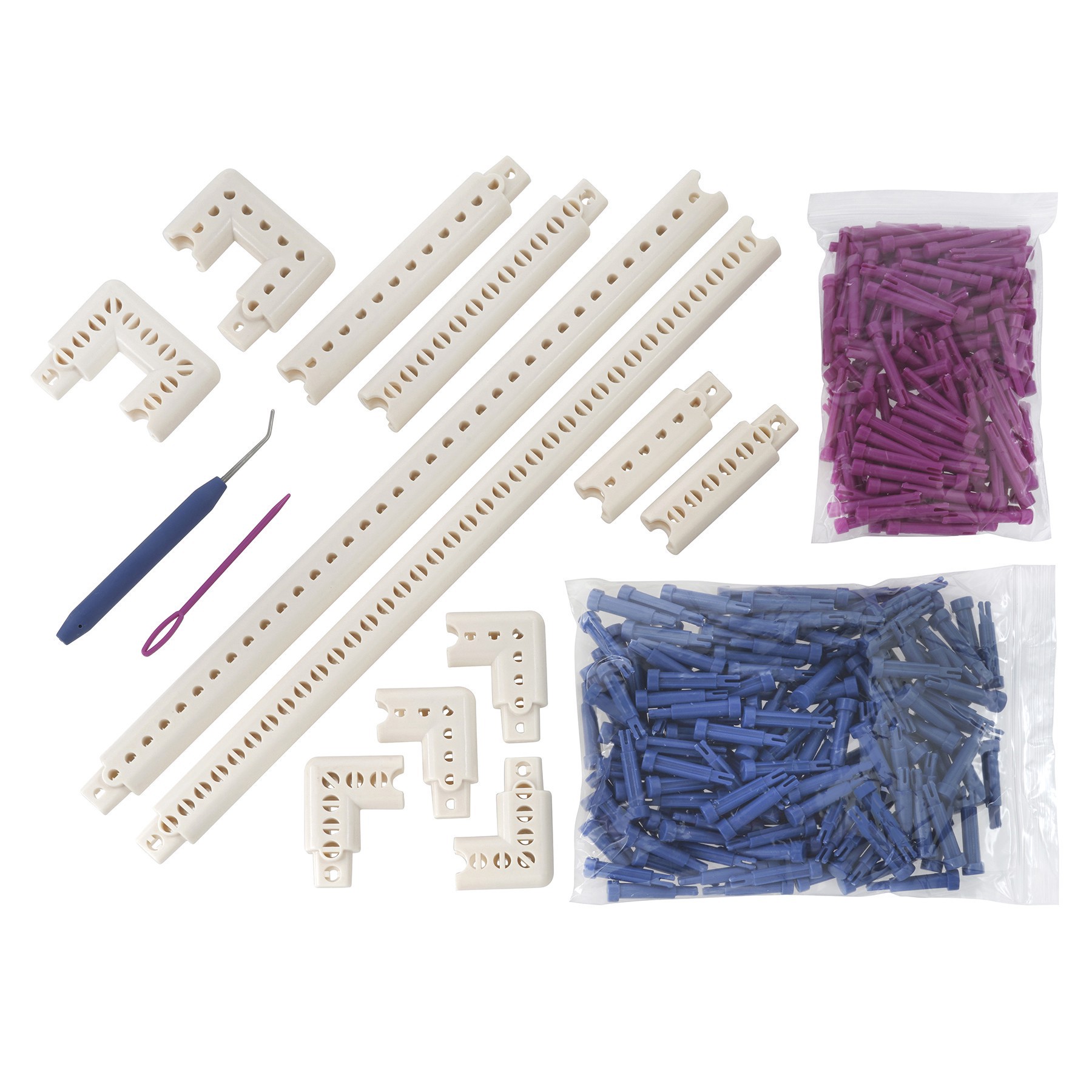 slide 5 of 6, Build-A-Loom Basic Starter Kit By Loops & Threads, 23.1 in x 3 in
