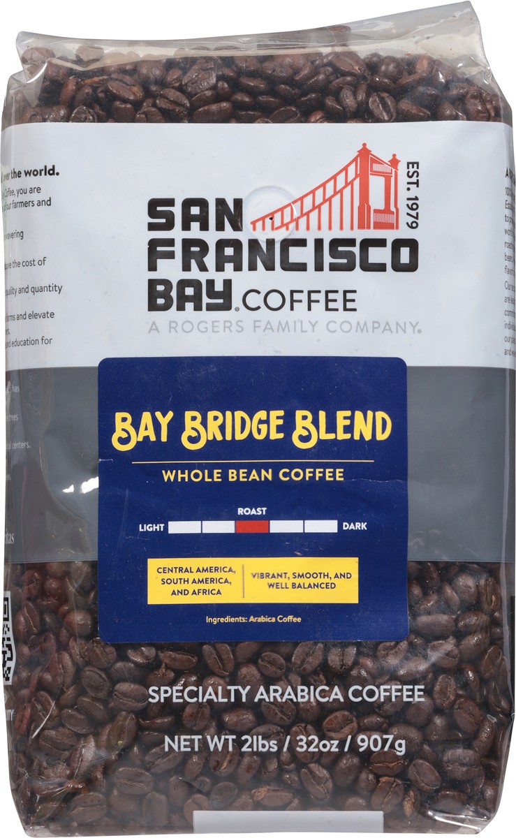 slide 12 of 14, SF Bay Coffee Whole Bean Bay Bridge Blend Coffee 32 oz, 32 oz