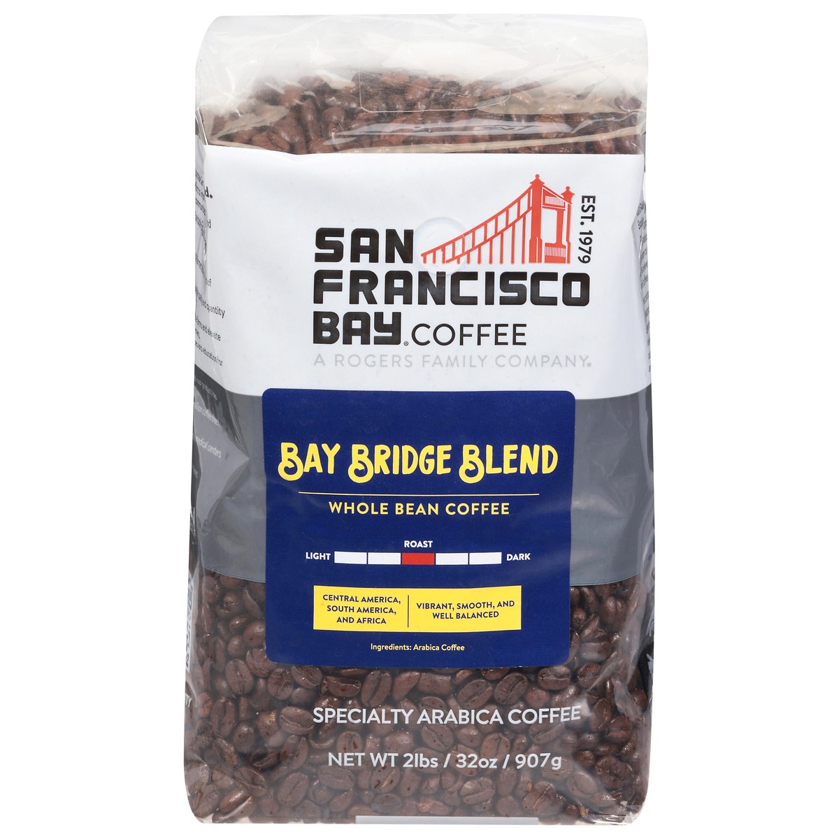slide 10 of 14, SF Bay Coffee Whole Bean Bay Bridge Blend Coffee 32 oz, 32 oz