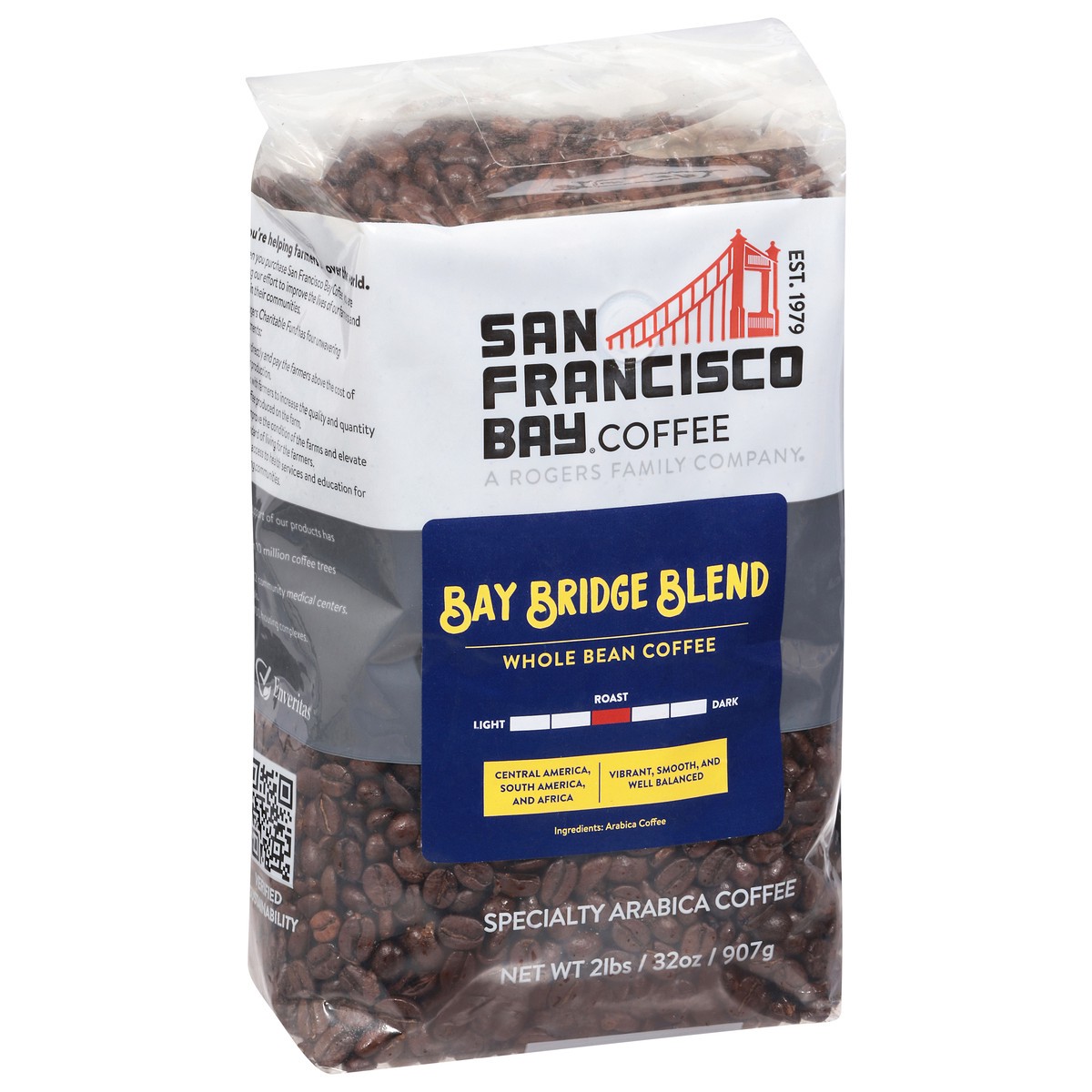 slide 3 of 14, SF Bay Coffee Whole Bean Bay Bridge Blend Coffee 32 oz, 32 oz