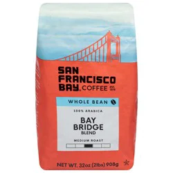 SF Bay Coffee Whole Bean Bay Bridge Blend Coffee 32 oz