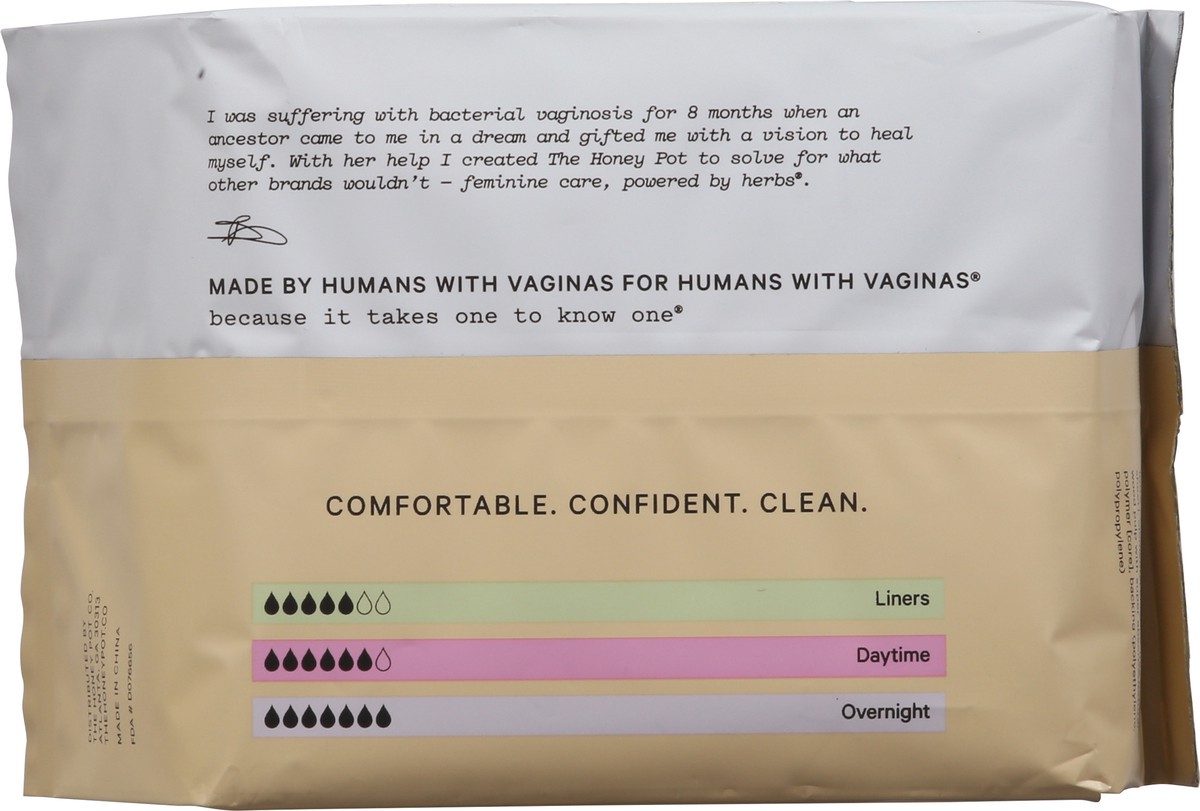 slide 9 of 12, The Honey Pot Company Organic Non-Herbal Incontinence Liners with Wings 20 ea, 20 ct