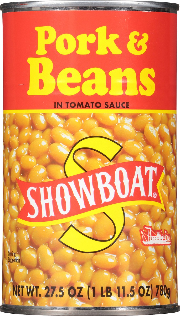 slide 3 of 8, Showboat Pork & Beans in Tomato Sauce 27.5 oz. Can, 27.5 oz