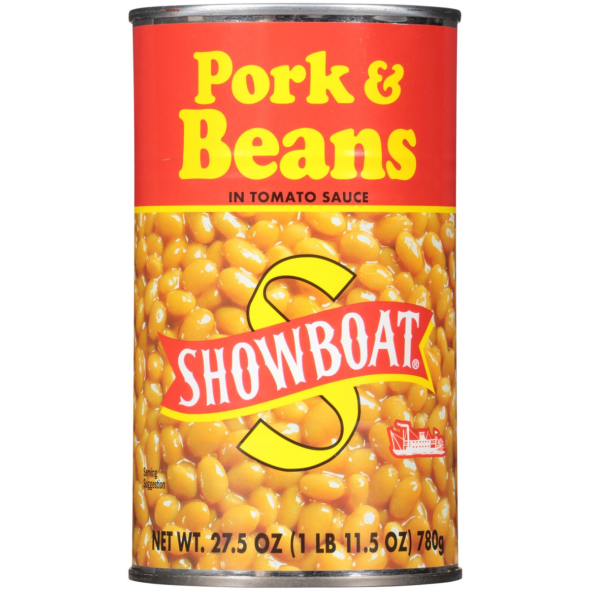 slide 1 of 8, Showboat Pork & Beans in Tomato Sauce 27.5 oz. Can, 27.5 oz