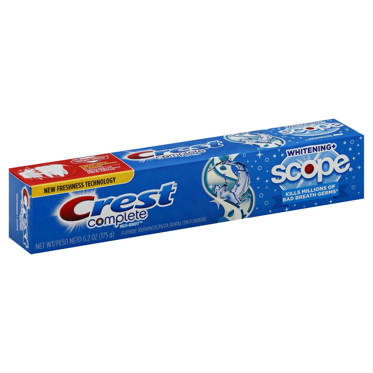 slide 1 of 3, Crest Complete Whitening + Scope Cool Multi-Benefit Toothpaste - Peppermint, 6.2 oz