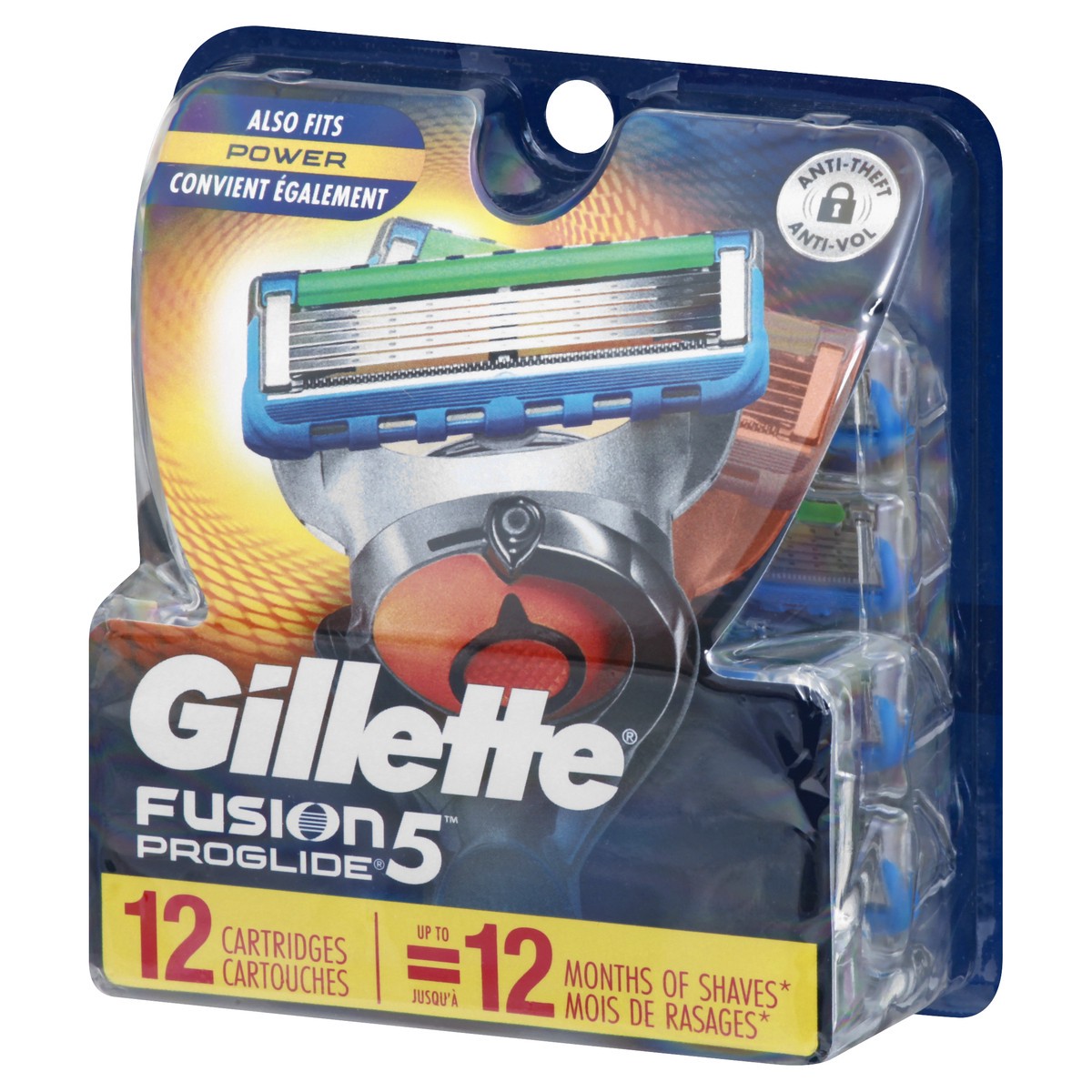 slide 9 of 11, Gillette Fusion5 ProGlide Razor Cartridges 12 ea, 12 ct