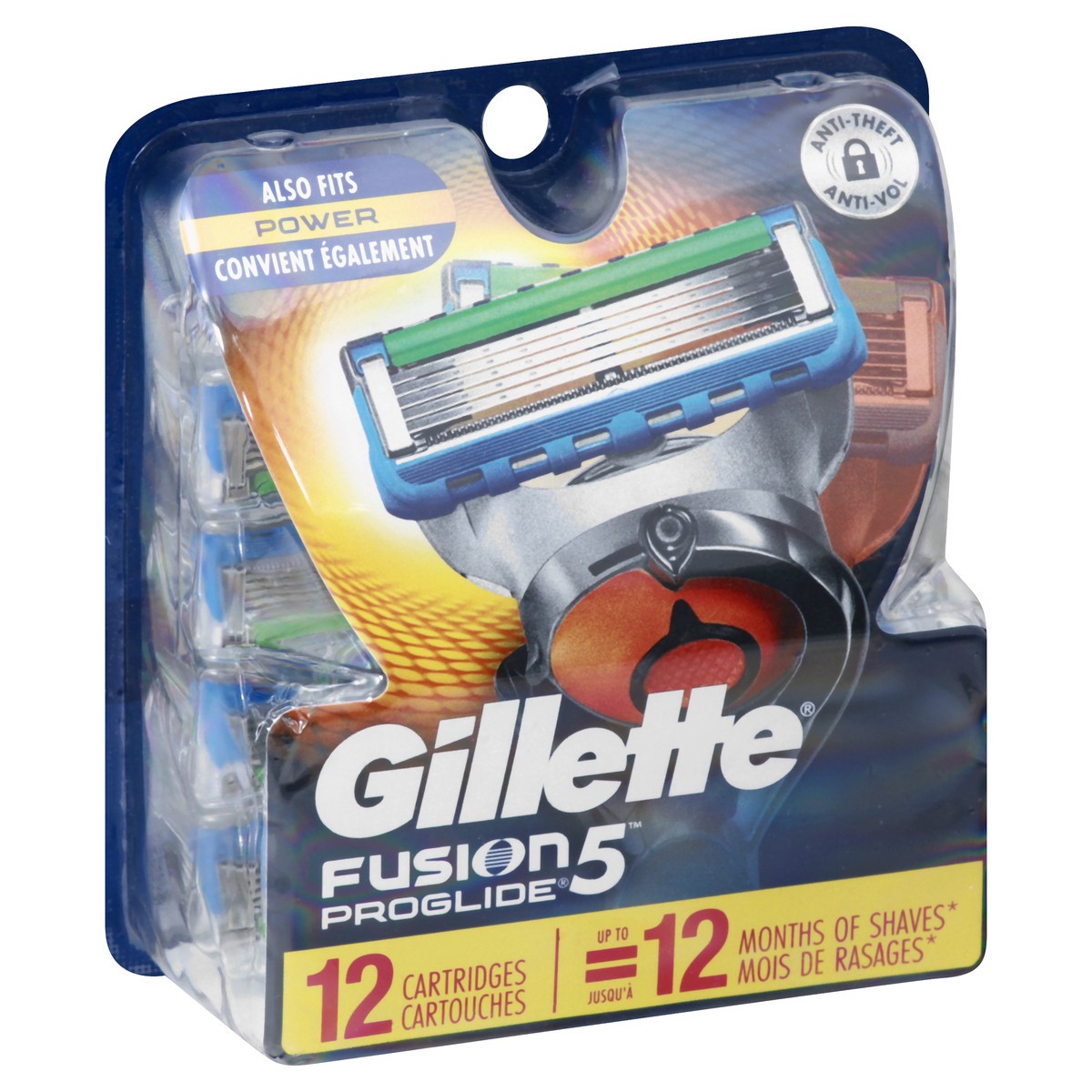 slide 2 of 11, Gillette Fusion5 ProGlide Razor Cartridges 12 ea, 12 ct