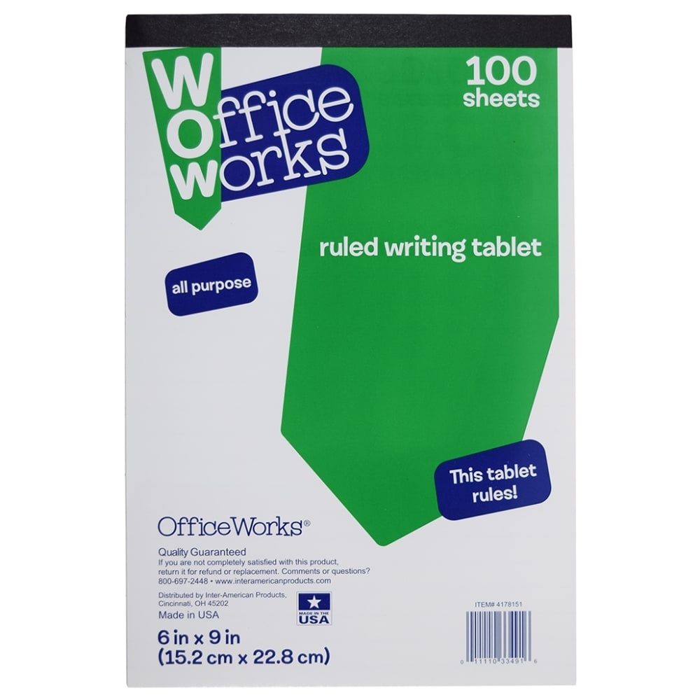 Ruled Writing Tablet Paper