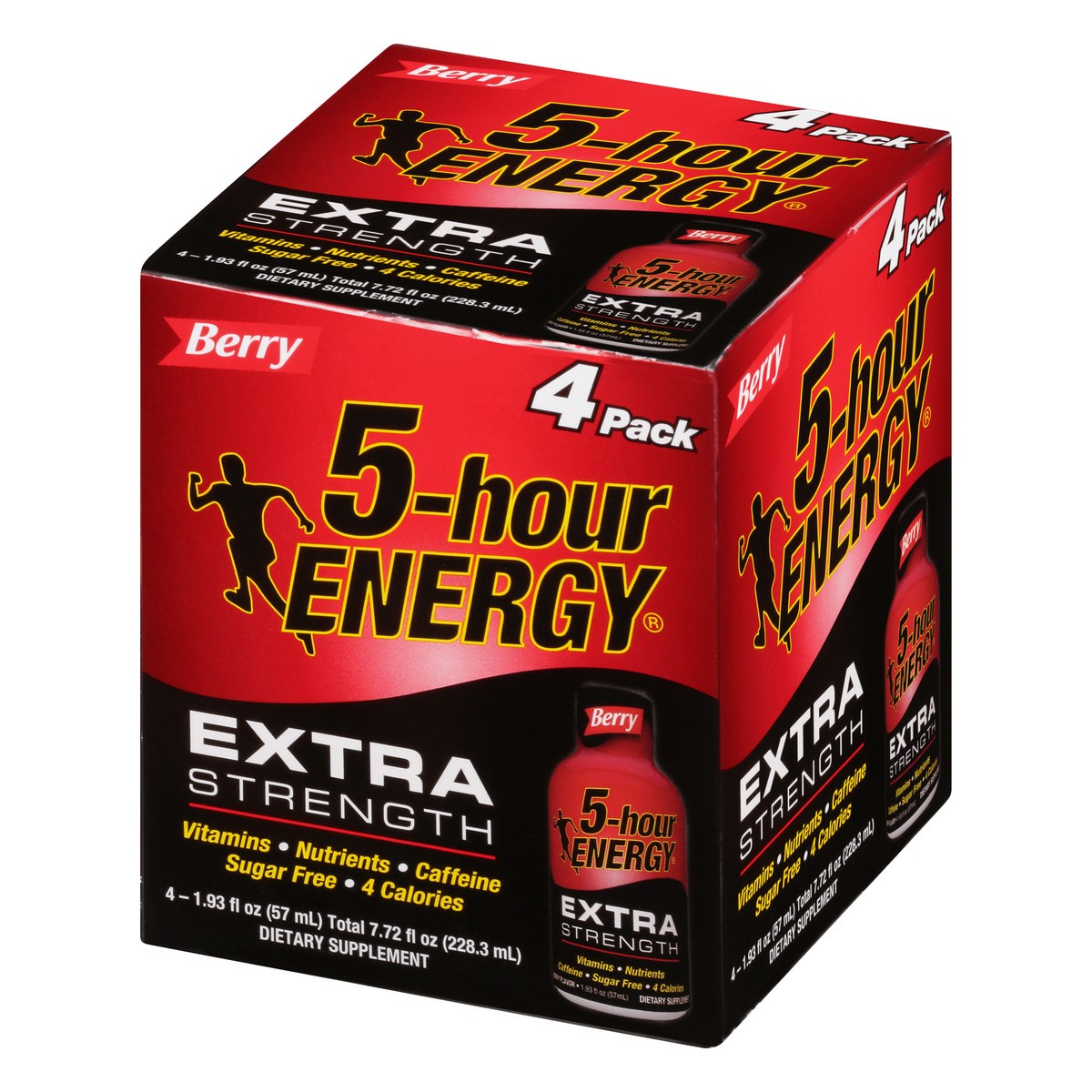 slide 3 of 9, 5-hour ENERGY Shot, Extra Strength, Berry, 4 ct